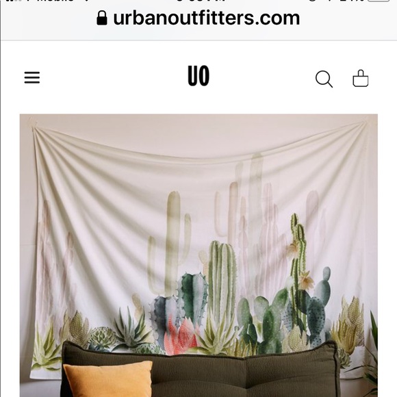 Urban Outfitters Cactus Tapestry Wall Hanging - Picture 5 of 5